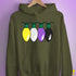 Nonbinary Pride Christmas Lights Hoodie - Army